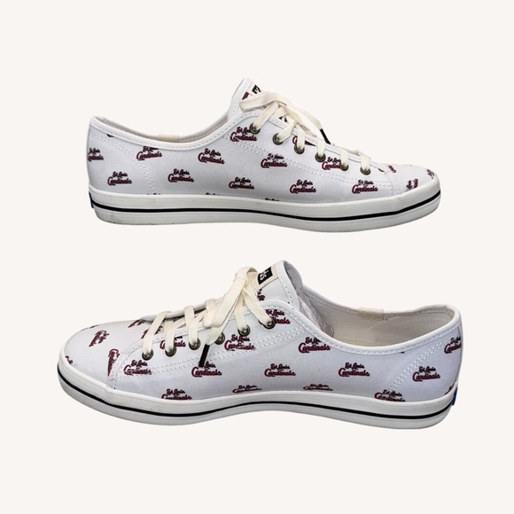 Women's Keds White St. Louis Cardinals Kickstart Repeat Logo Sneakers Size 10 - Picture 7 of 10